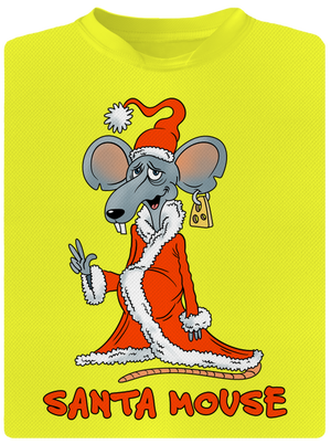 Santa mouse férfi sportpóló Neon Yellow