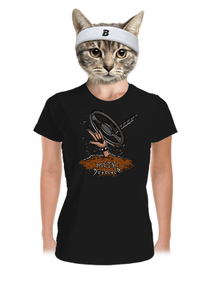 Metal detector női sportpóló Black