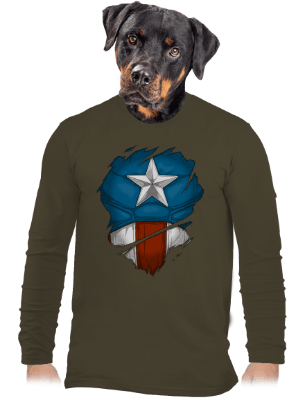 Captain inside férfi hosszú ujjú póló Urban Khaki