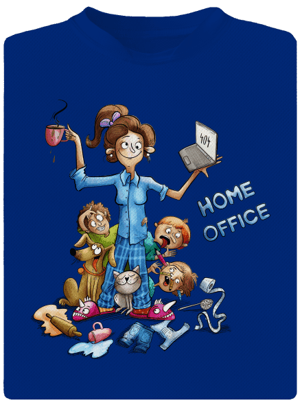 Anyukák home office férfi sportpóló Royal Blue Mal