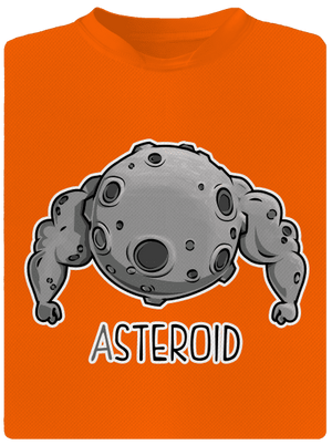 Asteroid gyerek sport póló Neon Orange