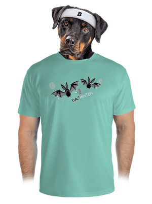 Batminton férfi sportpóló Mint Mal