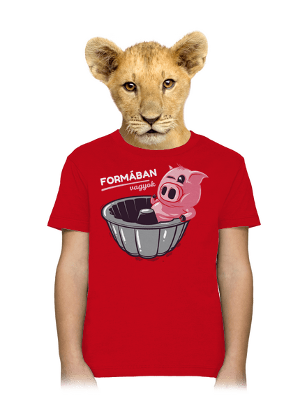 Formában gyerek póló Red