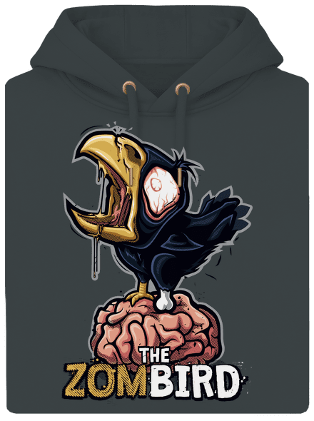 Zombird unisex prémium pulóver Charcoal