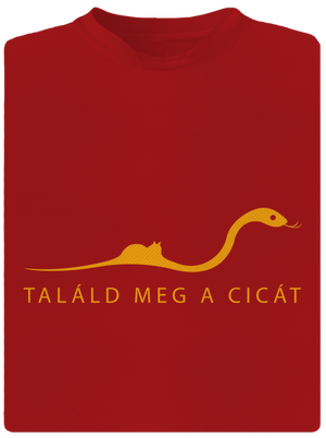 Találd meg a cicát férfi sportpóló Red Mal