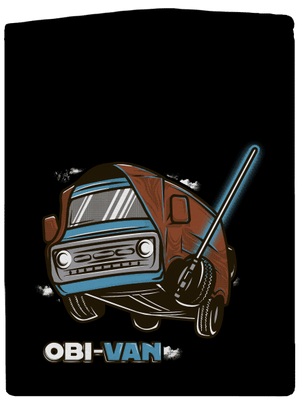 Obi Van cipzáras férfi pulóver Black