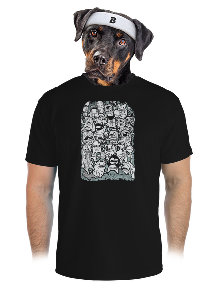  férfi sportpóló Black