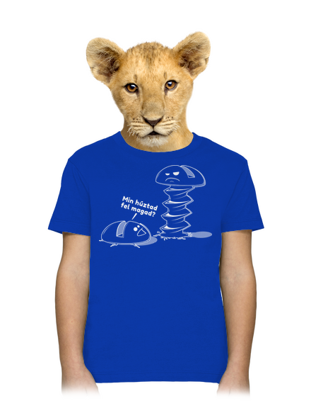 Felhúzva gyerek póló Royal Blue