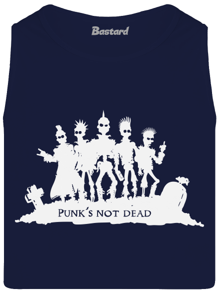 Punks not dead! férfi trikó French Navy