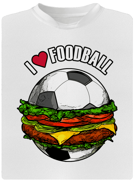 Foodball gyerek sport póló White
