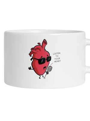 Listen to your heart macaron bögre White
