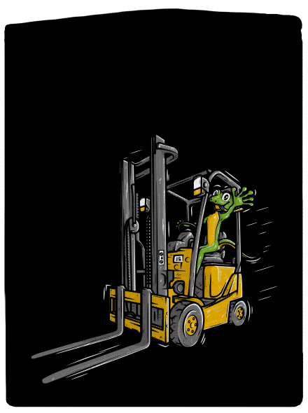 Targonca cipzáras férfi pulóver Black