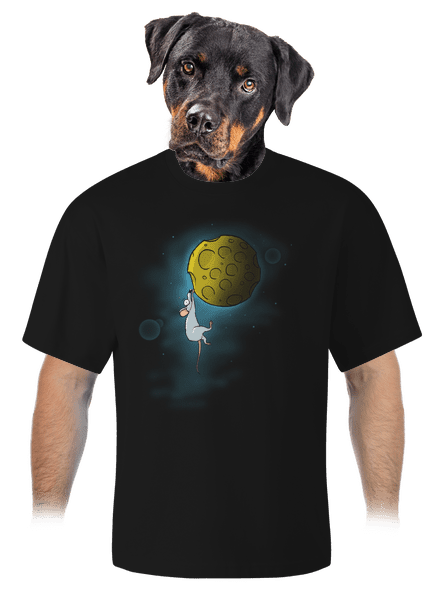 Moon cheese unisex túlméretezett póló Black