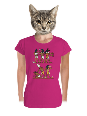 Egyiptomi parti prémium női póló Magenta