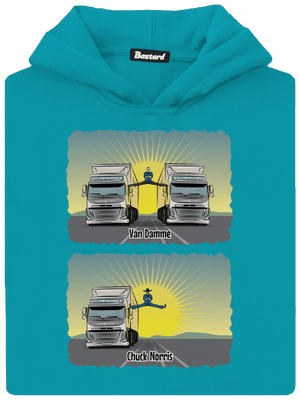 Chuck & Truck gyerek kenguruzsebes pulóver Hawaiian Blue