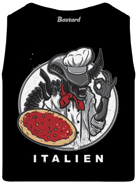 Italien férfi trikó Black