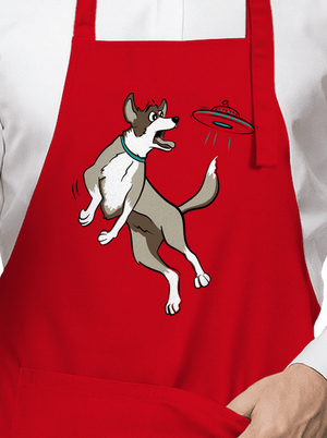 Repülő csészealj kötény Red