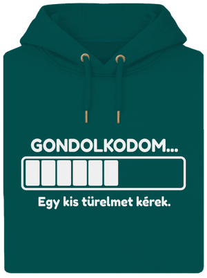 Gondolkodom unisex prémium pulóver Emerald Green