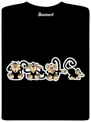 Majmok férfi hosszú ujjú póló Black