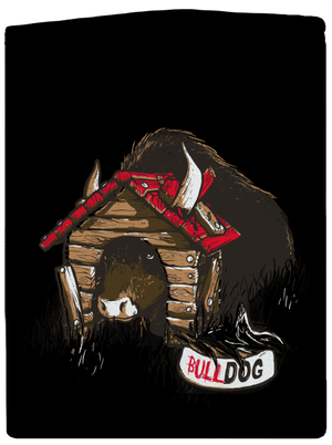 Bulldog cipzáras női pulóver Black