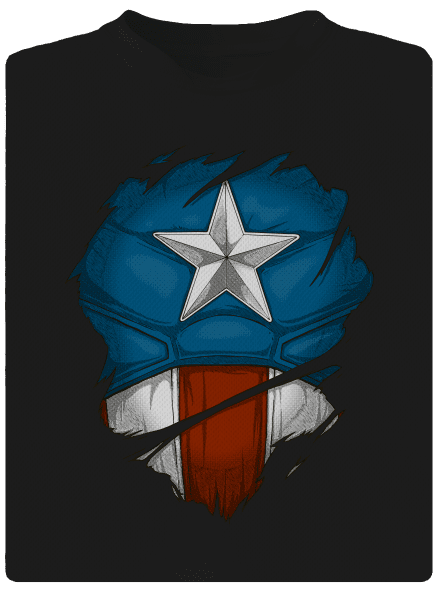 Captain inside férfi sportpóló Black