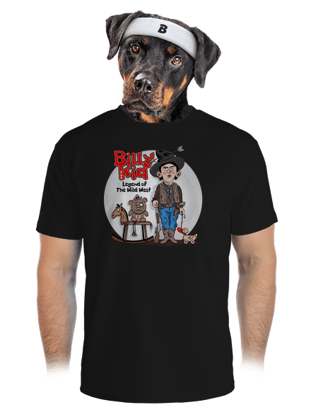 Billy The Kid férfi sportpóló Black