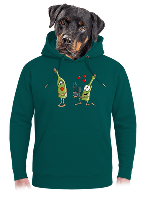 A bor szeretete unisex prémium pulóver Emerald Green