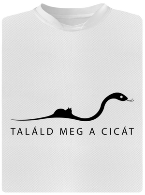 Találd meg a cicát férfi sportpóló White