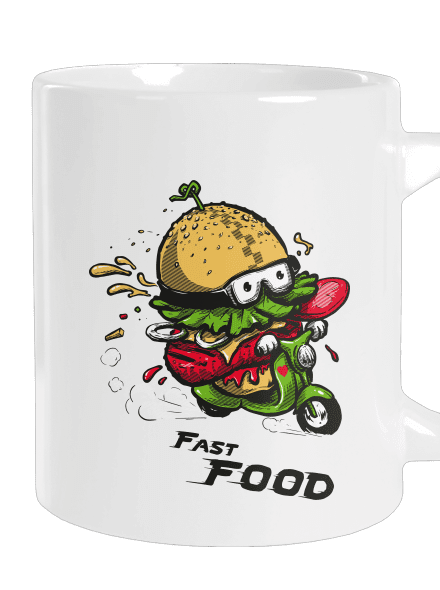 Fast Food nagy bögre White