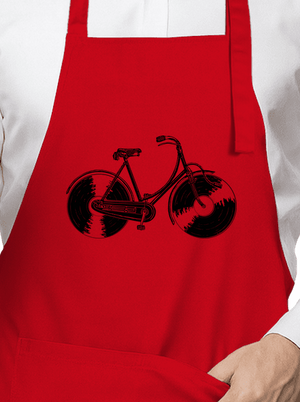 Forgótányér kerék kötény Red