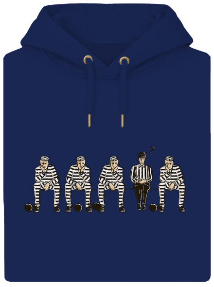 Nem bűnös unisex prémium pulóver Navy