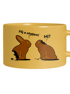 Fáj a seggem! macaron bögre Yellow Macaron