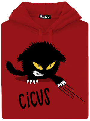 Cicus női kenguruzsebes pulóver Red Mal