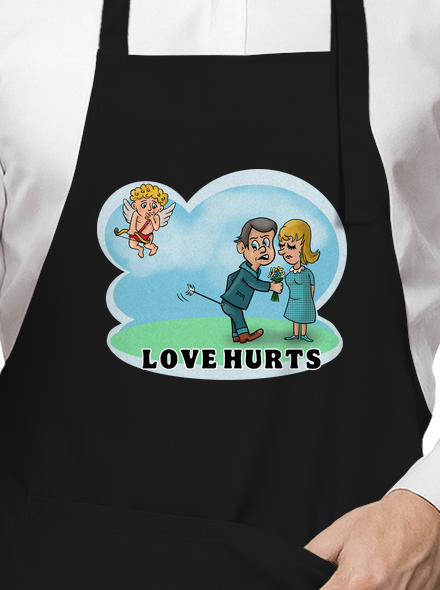 Love hurts kötény Black