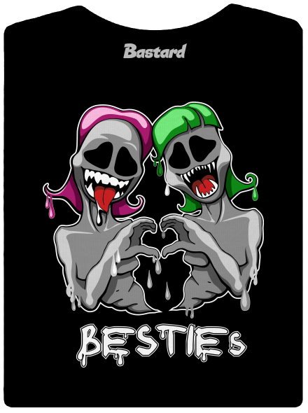 Besties női póló Black