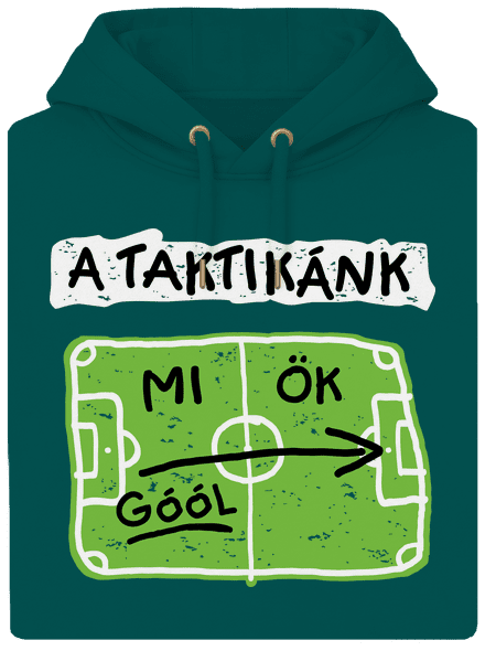 A futballtaktikánk unisex prémium pulóver Emerald Green