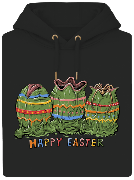 Happy easter unisex prémium pulóver Dark Black