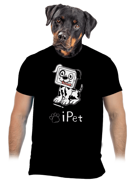 iPet férfi póló Black