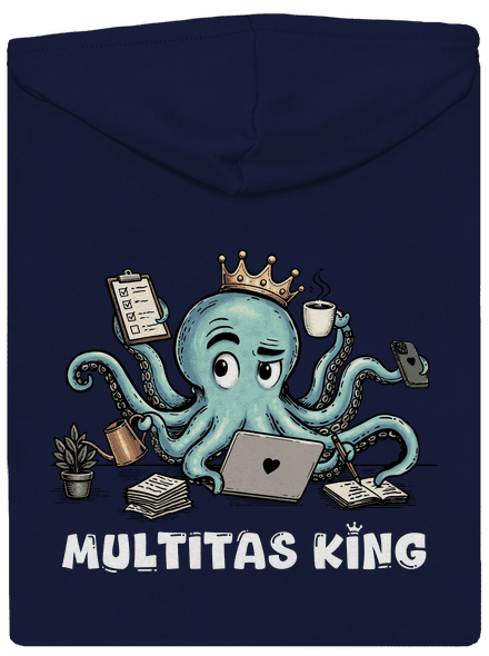 Multitas king cipzáras férfi pulóver Navy