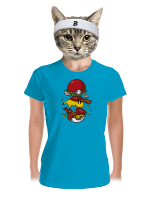 Pokémon burger női sportpóló Blue Atol