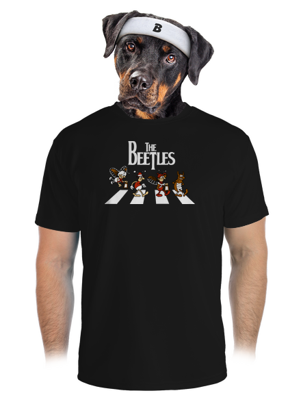 Beatles férfi sportpóló Black