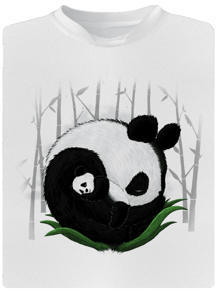 Két alvó panda gyerek sport póló White