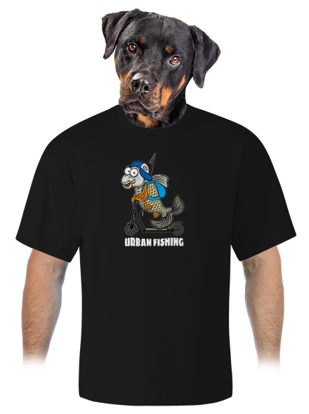 Urban fishing unisex túlméretezett póló Black