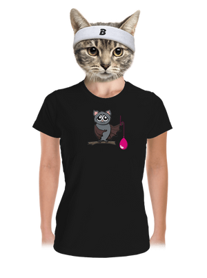 Denevér női sportpóló Black