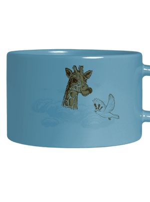 Zsiráf a felhőkben macaron bögre Blue Macaron