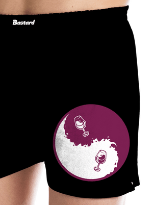 Yin Yang bor férfi alsó nadrág Black