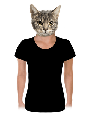 Nyomtatás nélkül női póló Black