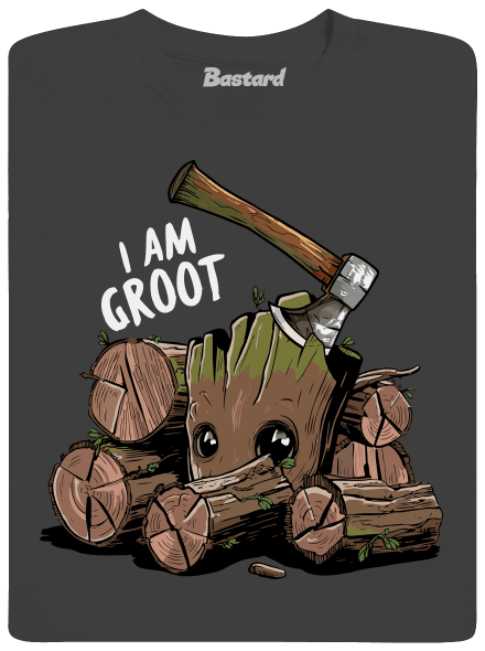 I Am Groot férfi hosszú ujjú póló Dark Grey