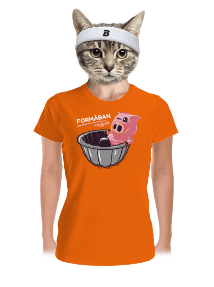 Formában női sportpóló Neon Orange