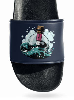 USB üzenet egy üvegben papucs Navy